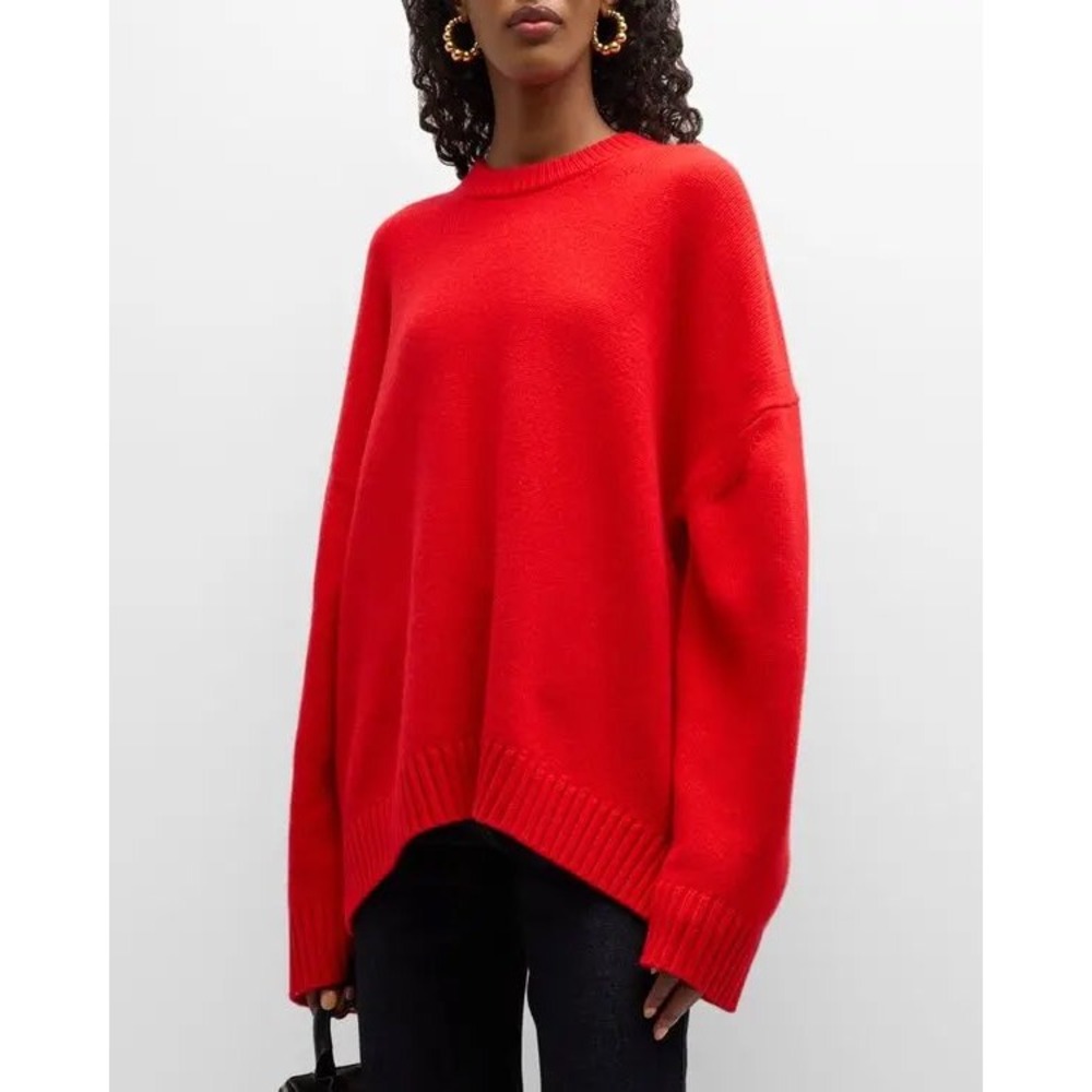 A.L.C. Womens Red Ayden Wool Cashmere Oversized Minimalist Sweater Size XS